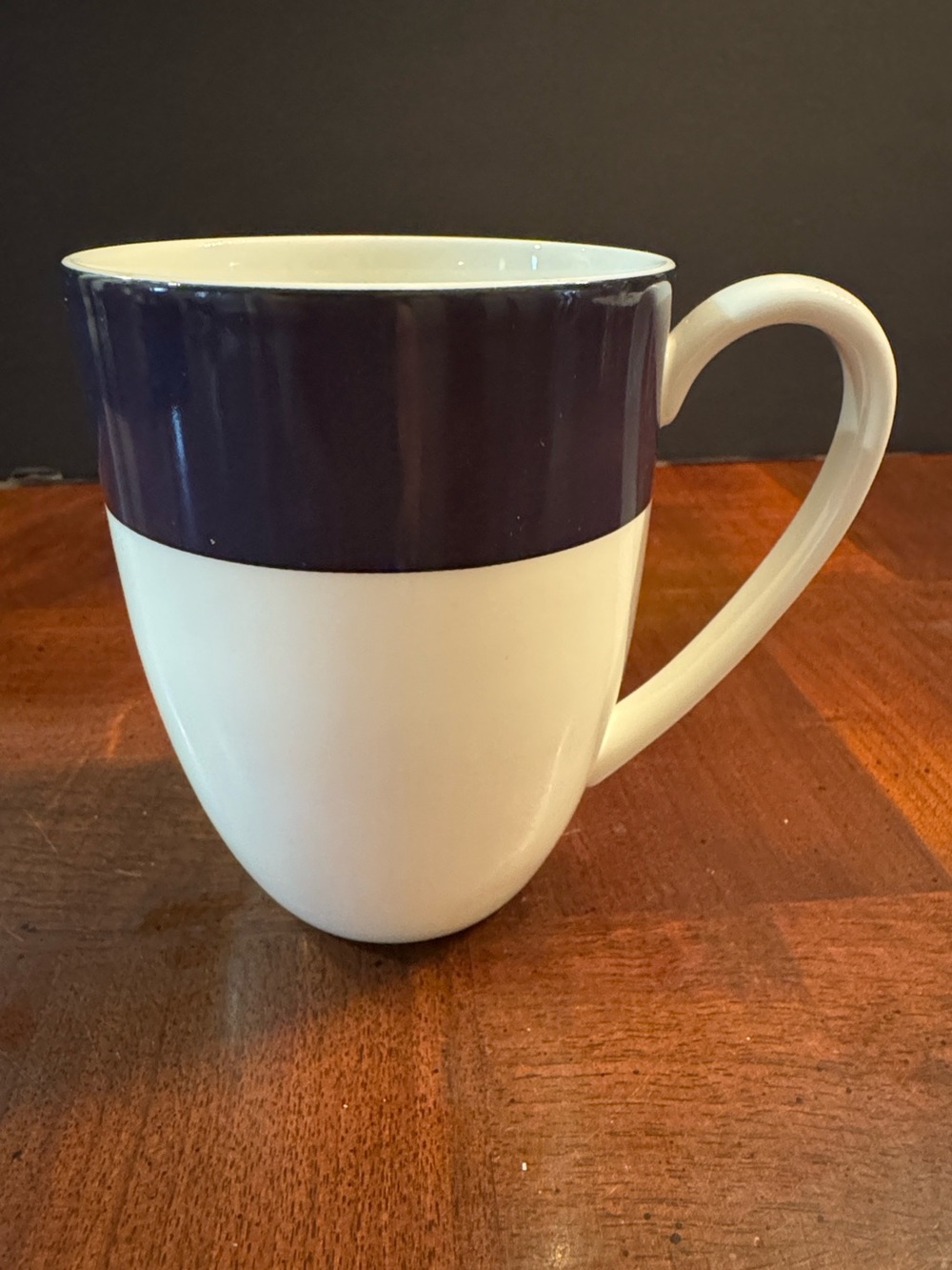 Kate Spade Rutherford Circle Navy Blue Lenox Coffee Tea Mug Cup 4.25”